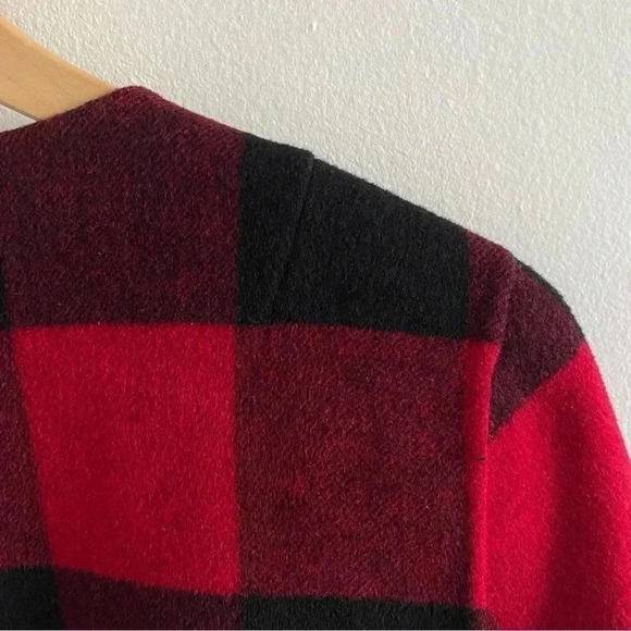 TALBOTS BUFFALO PLAID DOUBLE-FACE TOPPER COAT JACKET Sz M - Picture 8 of 10